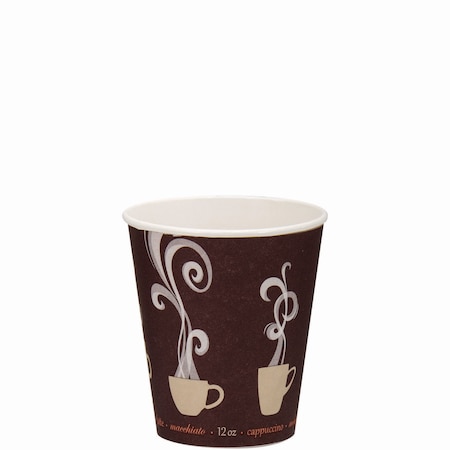 Dart Thermoguard Insulated Paper Hot Cups, 12 oz, Steam Print, PK600, 600PK DWTG12ST